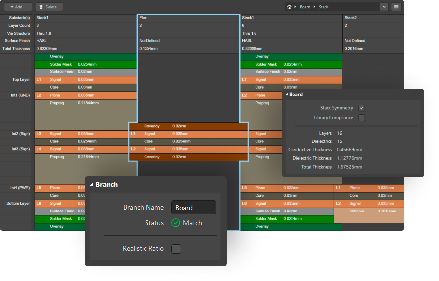 Define Custom Layer Stacks for Your Designs